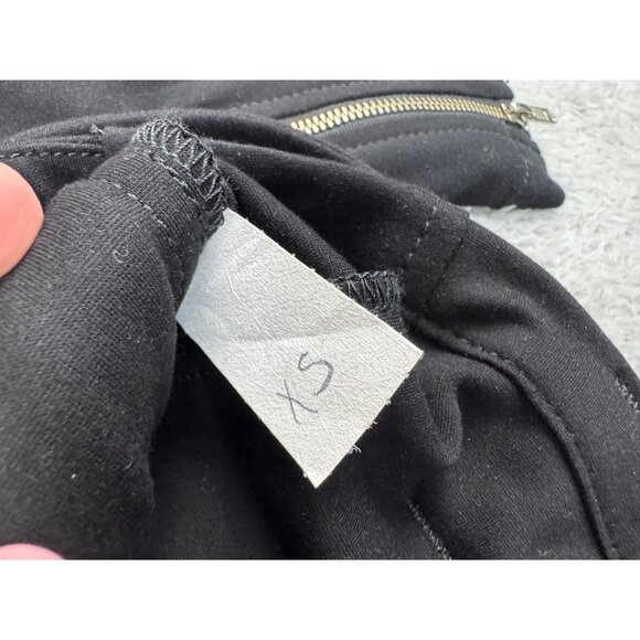 True Religion Womens S Black "Store Sample" Biker Jacket 90s Y2K Gothic Skater - Picture 9 of 14